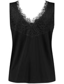 Modern Dress Up Jersey Top - Black