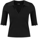 Soft Romance Short Sleeve Jumper - Black