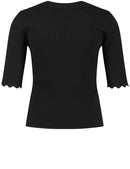 Soft Romance Short Sleeve Jumper - Black