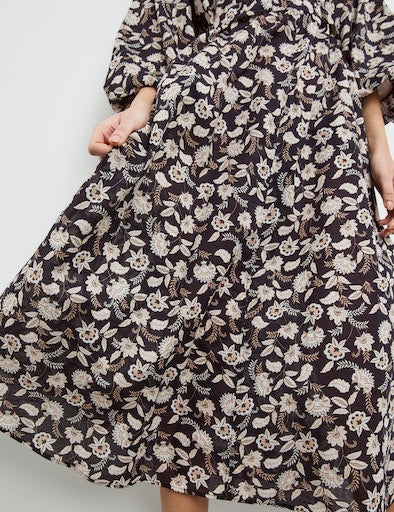 Underneath A Setting Sun Dress - Black Pattern