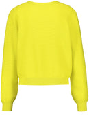 Glimpse Of Sunshine V-Neck Jumper - Vibrant Lime