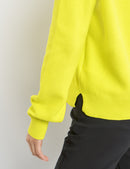 Glimpse Of Sunshine V-Neck Jumper - Vibrant Lime
