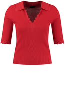 Soft Romance Short Sleeve Jumper - Rose Kiss