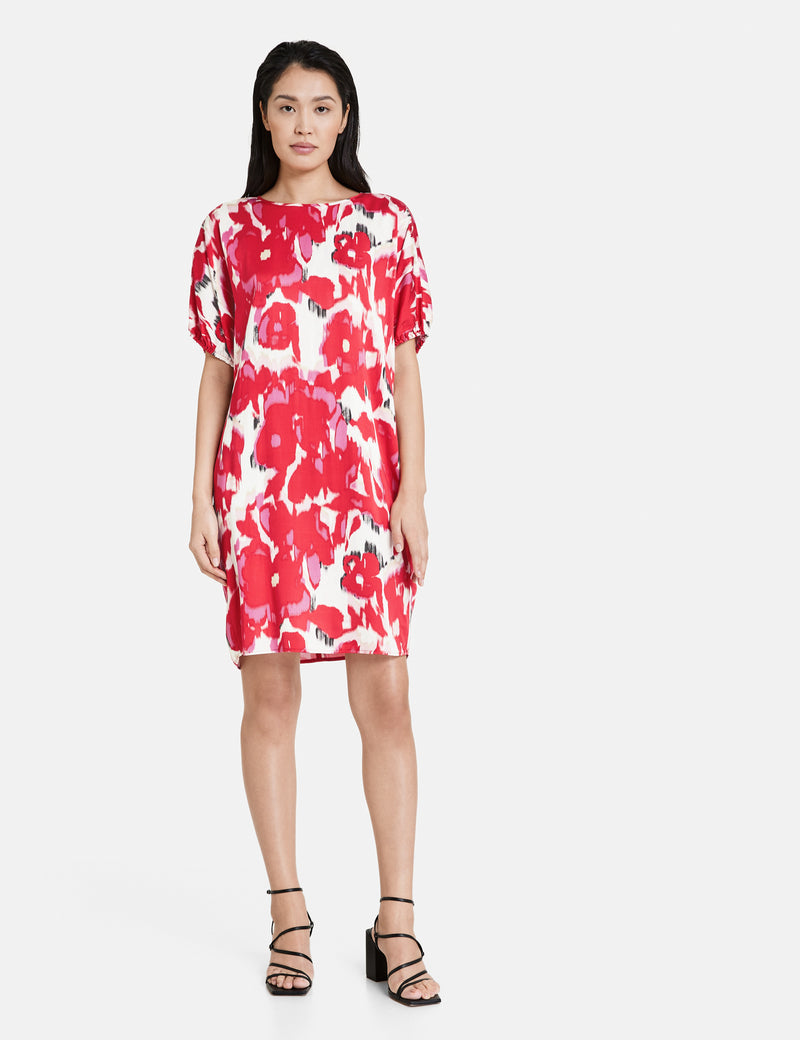 Soft Romance Woven Dress - Rose Kiss Print
