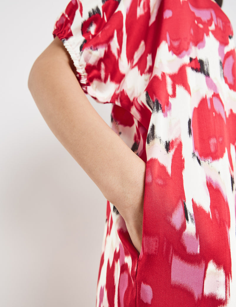 Soft Romance Woven Dress - Rose Kiss Print