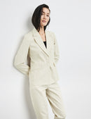 Underneath A Setting Sun Blazer - Light Cream Print