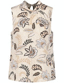 Underneath A Setting Sun Blouse - Light Cream Print