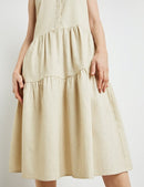Underneath A Setting Sun Dress - Light Cream Print