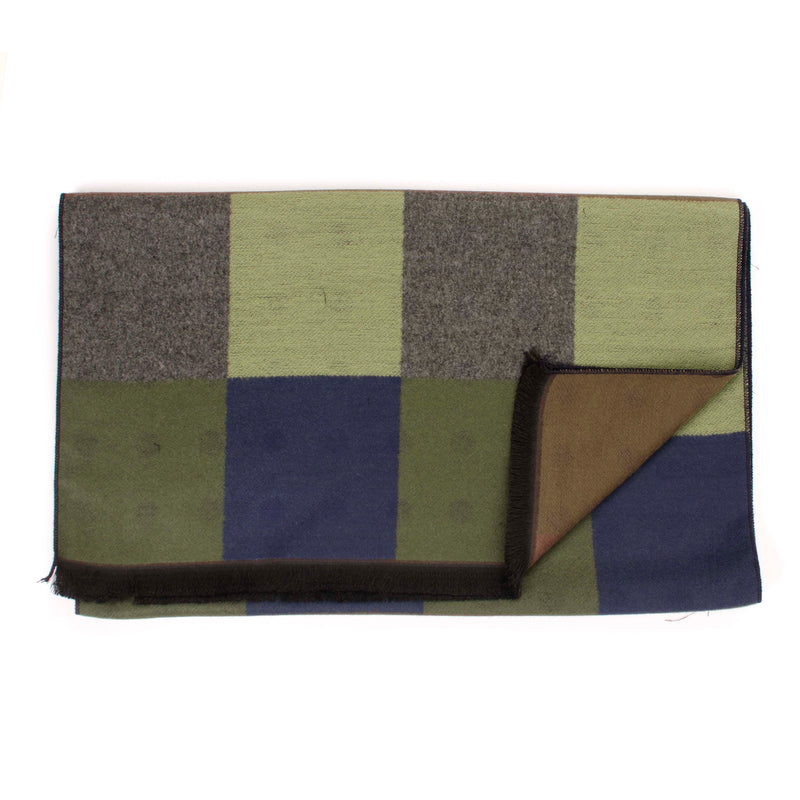 Blocked Design Scarf - Green