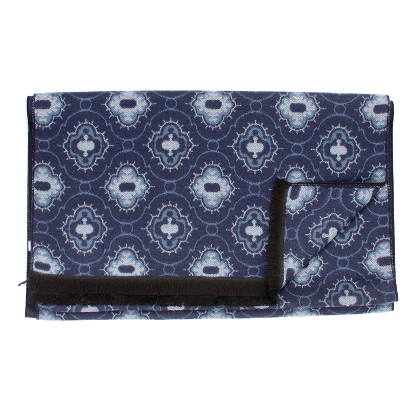 Medallion Print Scarf - Burgundy