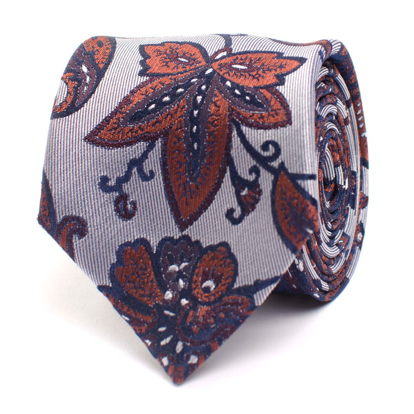 Paisley Design Silk Tie - Red