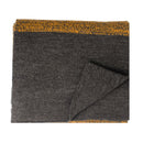 Knitted Scarf With Contrast Edge - Mustard