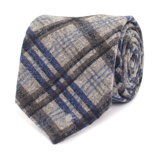 Casual Checked Tie - Blue