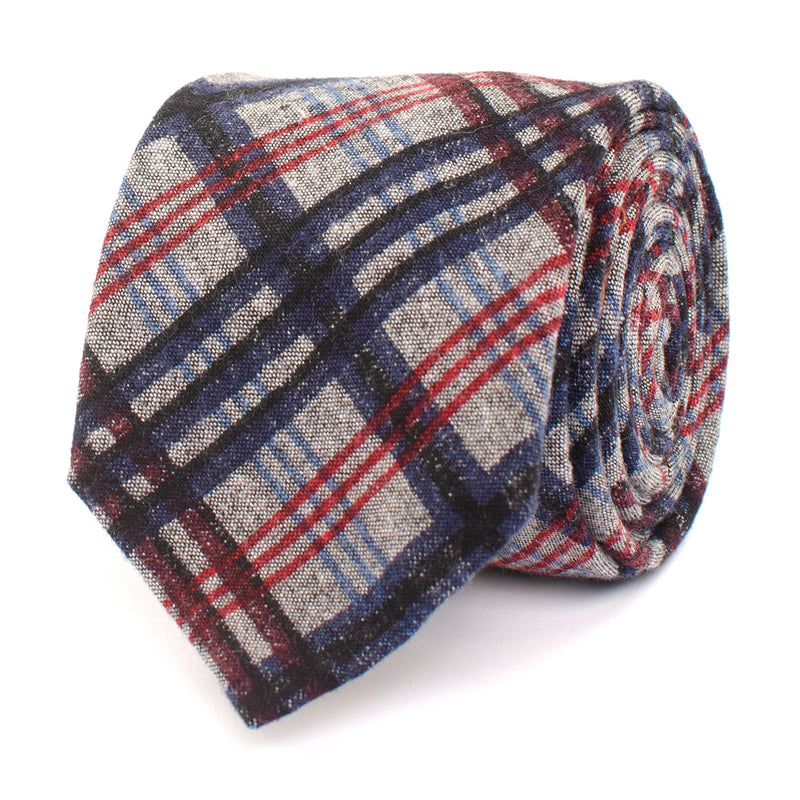 Casual Checked Tie - Red
