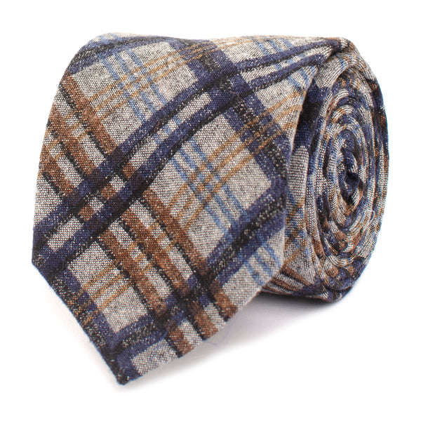 Casual Checked Tie - Brown