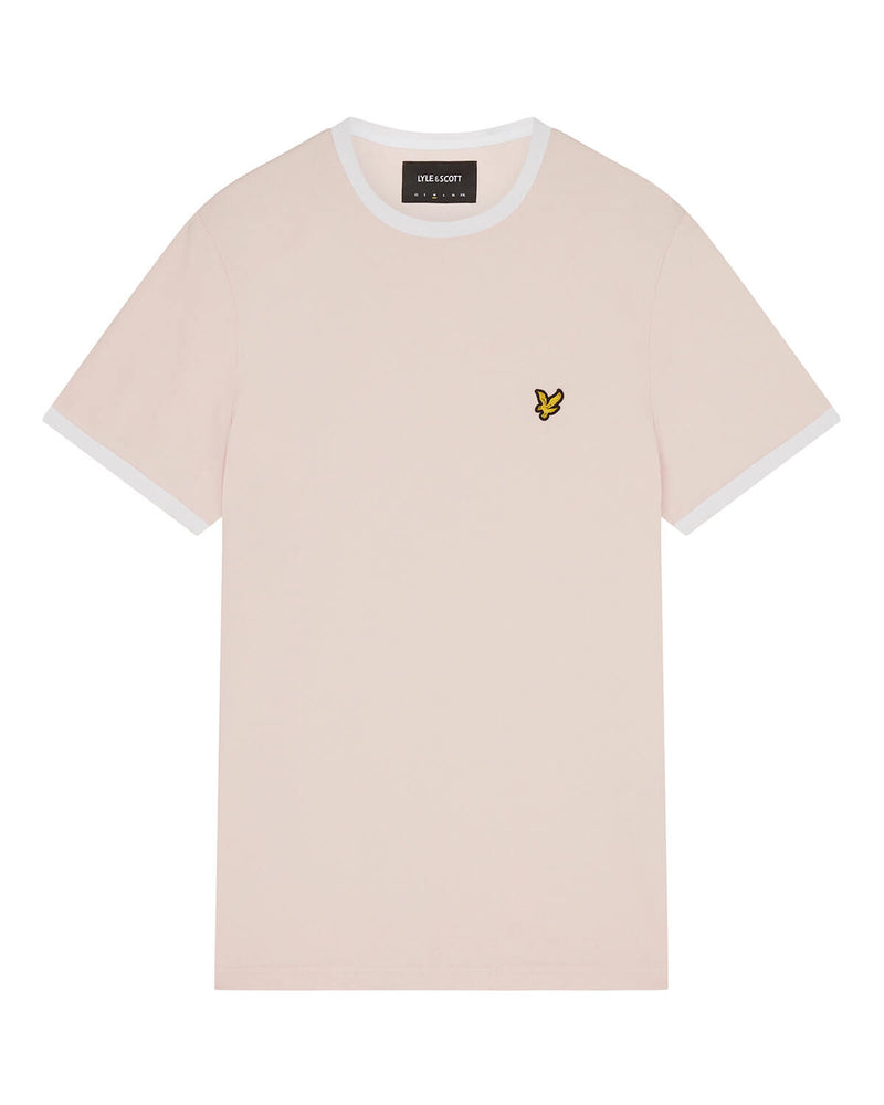 Ringer T-shirt - Stonewash Pink/white