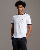 Ringer T-shirt - White/navy