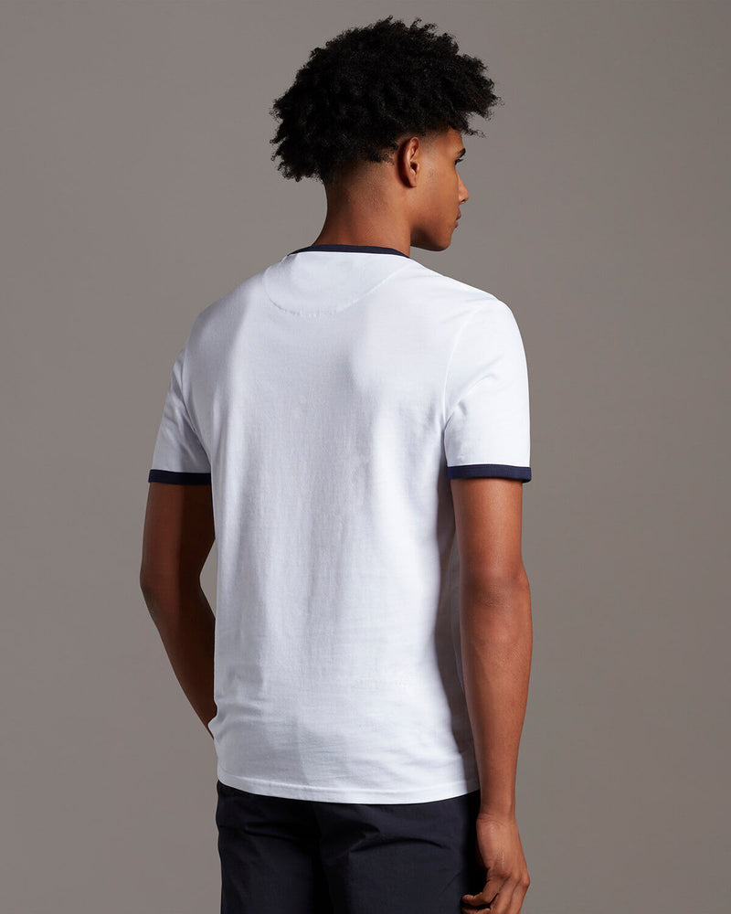 Ringer T-shirt - White/navy