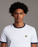 Ringer T-shirt - White/navy