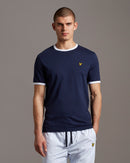 Ringer T-shirt - Navy/white