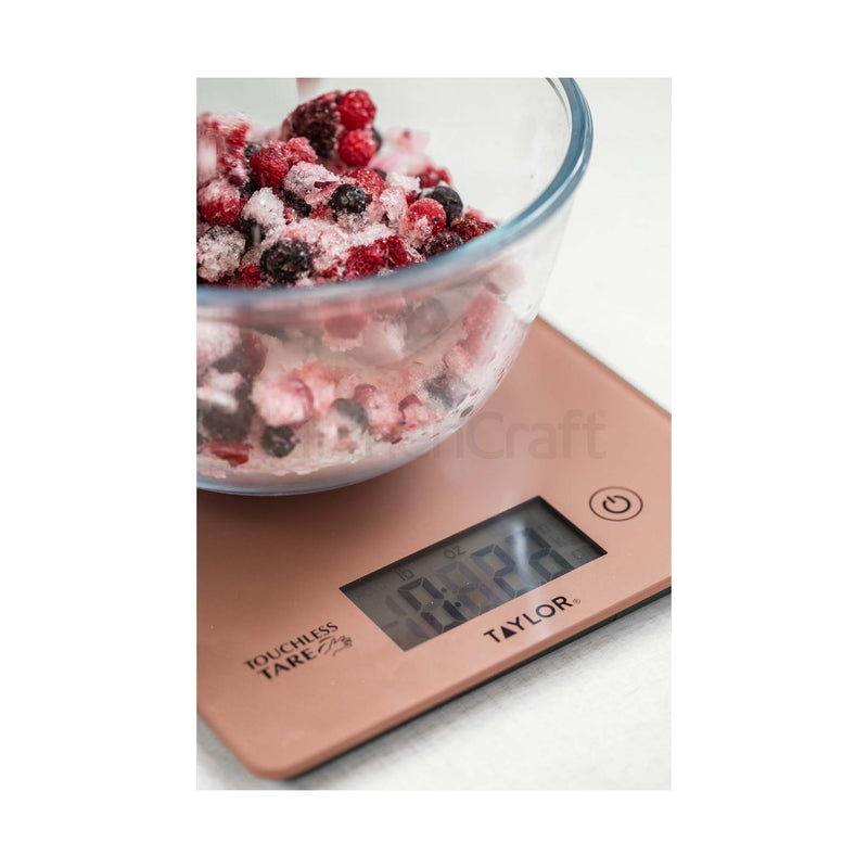 Digital Cooking Scales with Touchless Tare Rose Gold 5kg Capacity