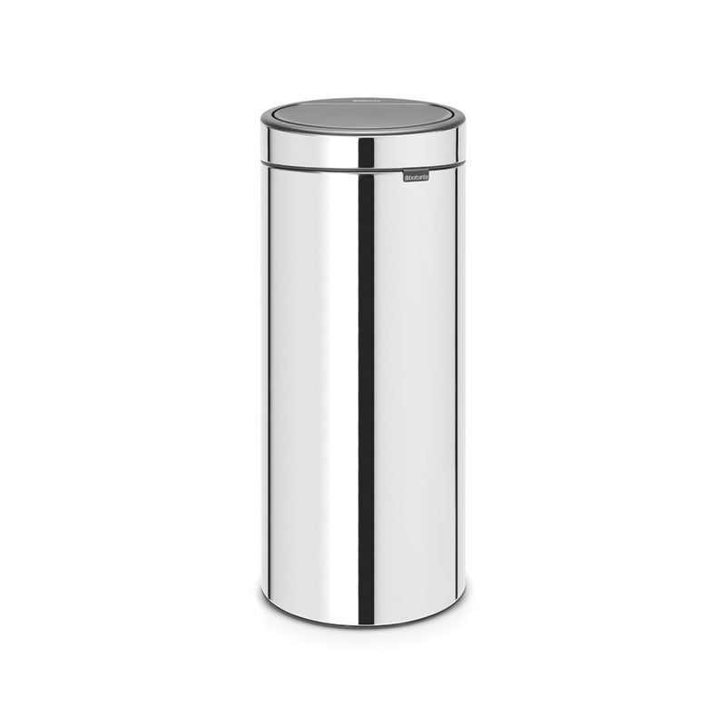 30L Touch Bin Brilliant Steel