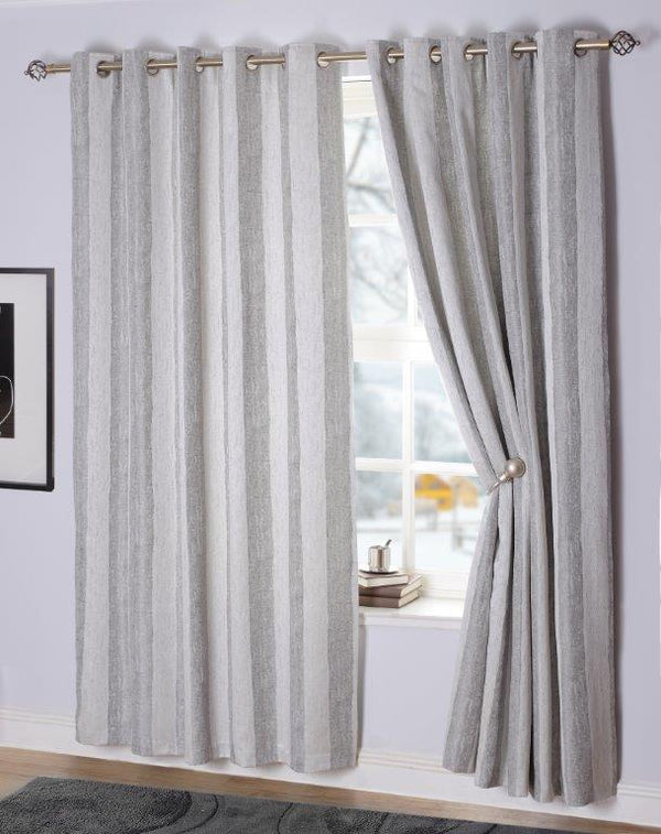 Toulon Readymade Eyelet Curtains - Silver