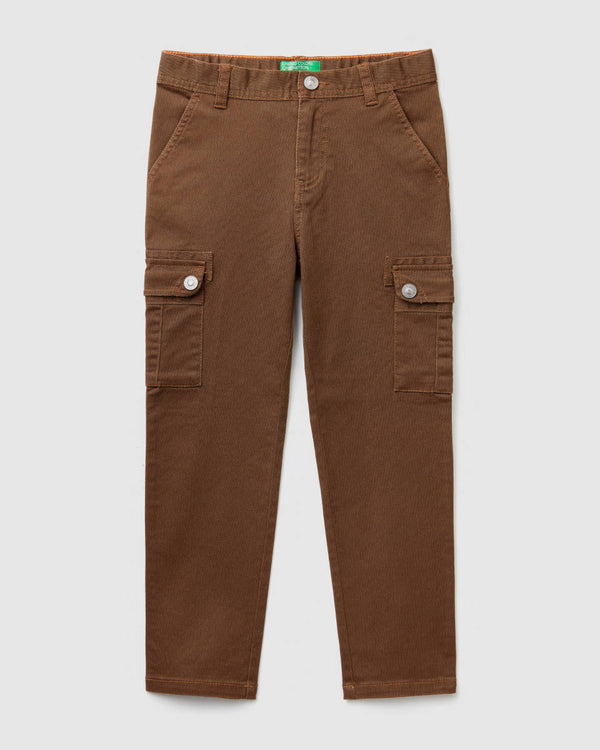Textured Cargo Pant - Brown