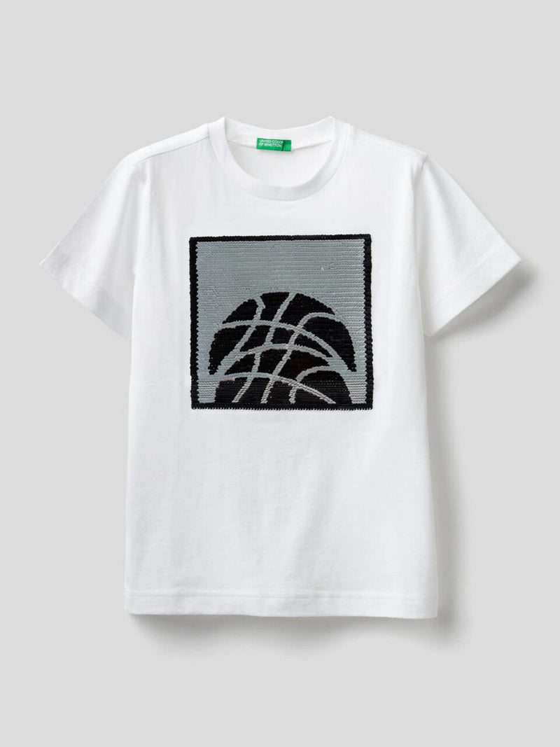 Boys Basketball T-shirt - White