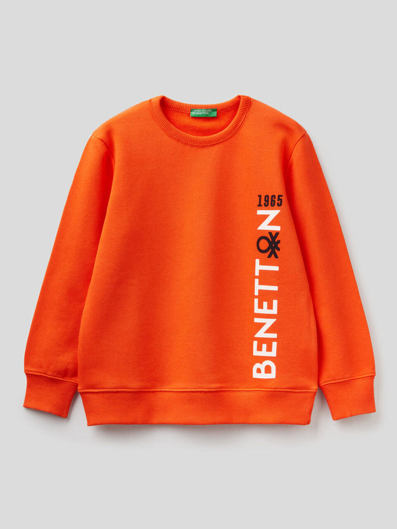 Boys Logo Print Sweatshirt - Orange