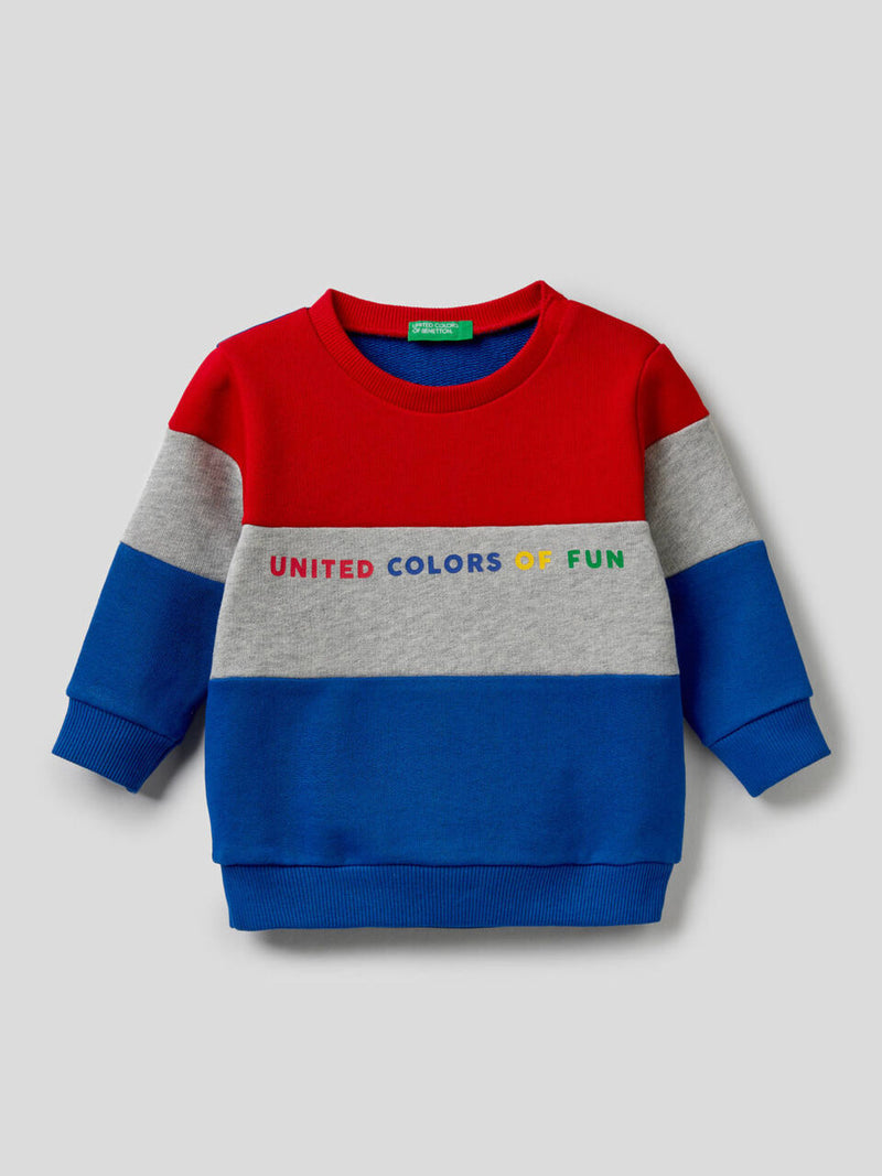 Boys Colour Block Sweater - Royal