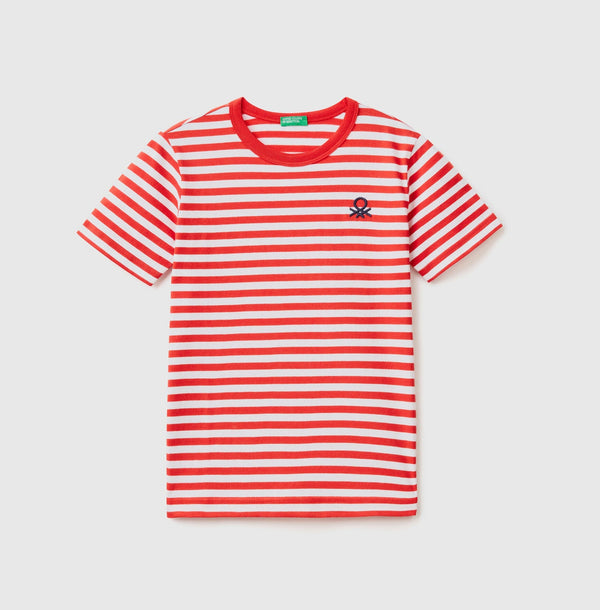 Boy Stripe T-Shirt - Red/White
