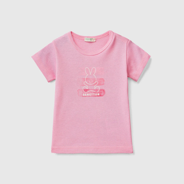 Baby Boy Round Neck T-Shirt - Pink