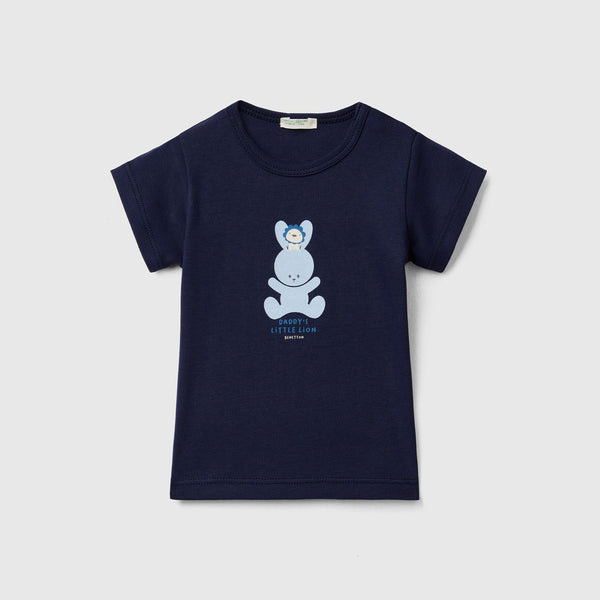 Baby Boy Round Neck T-Shirt - Navy