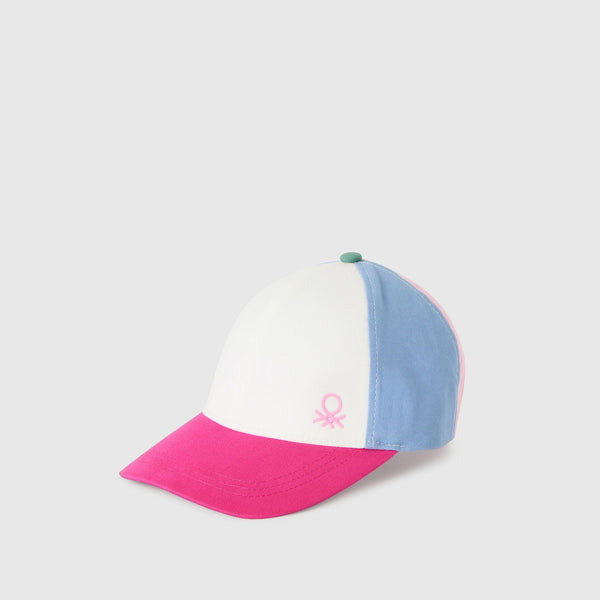 Kid Baseball Cap - Blue/Cream/Cerise