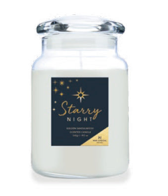 Large Candle Jar Starry Night
