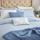 Be Still Candy Stripe Duvet Cover Set Blue