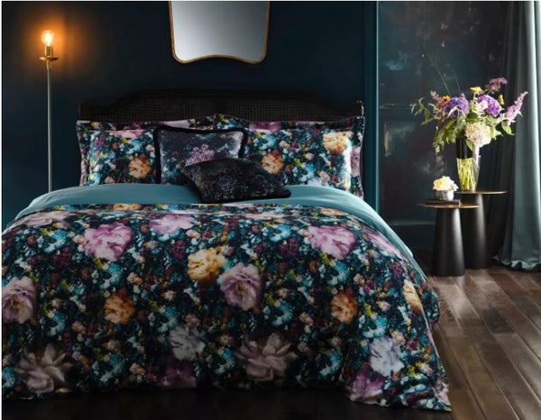 Camile Midnight Duvet Cover Set - Midnight Blue