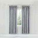 Neska Pencil Pleat Lined Curtains 66 X 72 - Oxford Grey