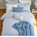 Be Still Candy Stripe Duvet Cover Set Blue
