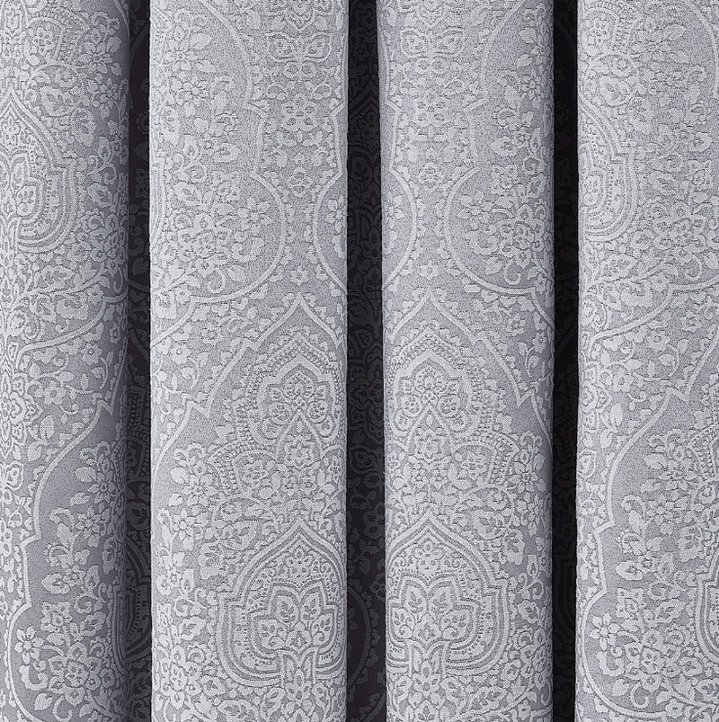 Neska Pencil Pleat Lined Curtains 66 X 72 - Oxford Grey
