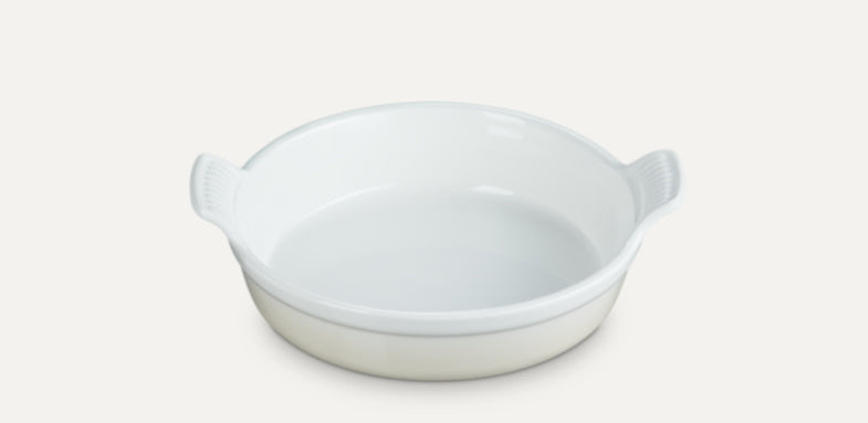 Deep Stoneware Round Baking Dish 24CM - Meringue