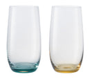 Colours Large Tumblers Green/Yellow Set Of 2