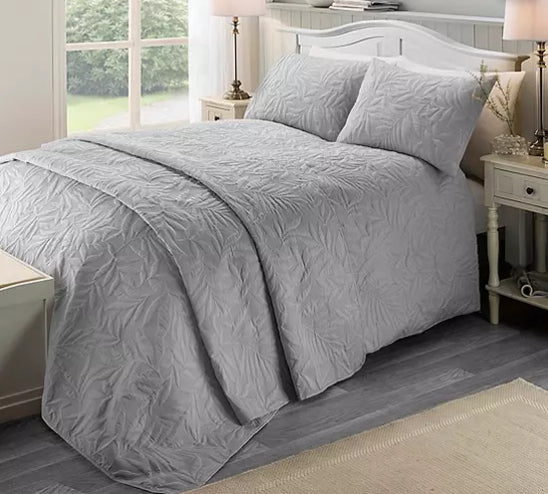 Luana Bedspread 230 x 200cm - Silver