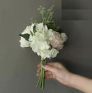 35cm Cream Peony & Hydrangea Tied Bundle