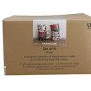 Set of 4 Barrel Mug Set Exotic Floral Design