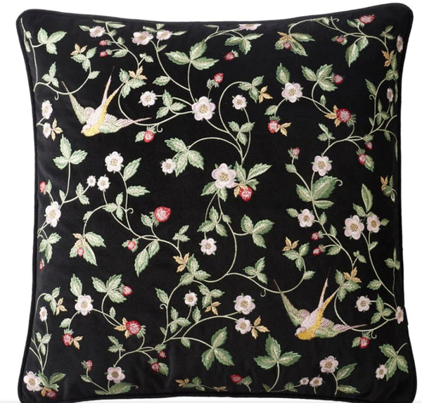 Wild Strawberry Noir Cushion