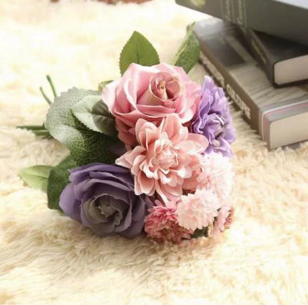 30cm Lilac & Pink Rose Tied Bundle
