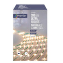 1.9m 200 Lights Ultrabright Waterfall Warm White