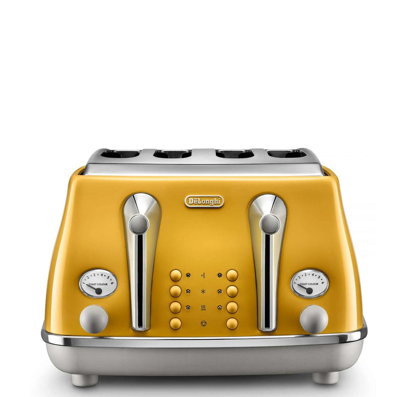Icona Capitals 4 Slice Toaster - Yellow